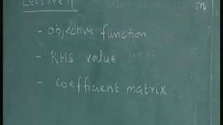 Lec-11 Simplex Algorithm in Matrix Form - Sensitivity Analysis