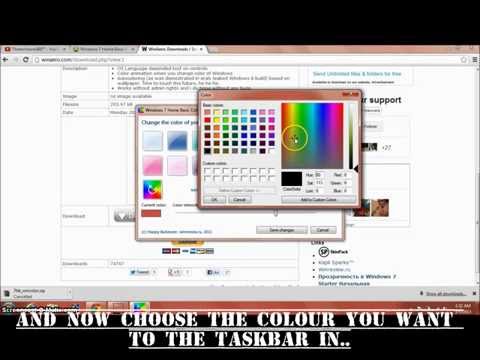 How to change the colour of the taskbar in windows 7 Home Basic? How to change the colour of the taskbar in windows 7 Home Basic?