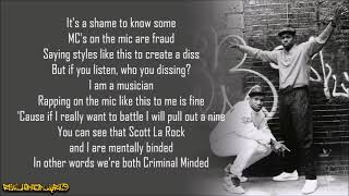 Boogie Down Productions - Criminal Minded (Lyrics)