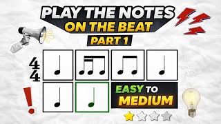 Play The Note On The Beat | Easy → Medium | Rhythm Challenge