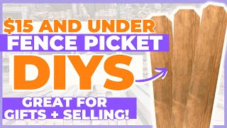 Grab $2 wood fence pickets to make these EASY Decor DIYs 🌷Great to gift + sell,  too!