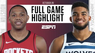 Houston Rockets at Minnesota Timberwolves | Full Game Highlights