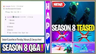 new fortnite epic games q a season 8 teased theme planes - pois fortnite