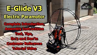 E-Glide V3 Lightest Powerful Electric Paramotor instructional Video