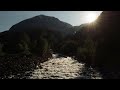 The sunset brighten a river in Norway  2