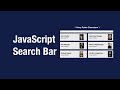JavaScript Search Bar