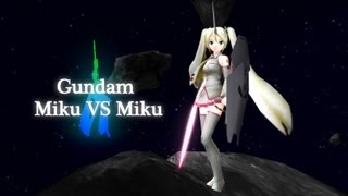 [MMD] Gundam: Miku vs Miku