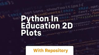 python in education 2d plots