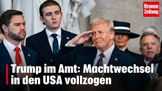 Trump im Amt: Machtwechsel in den USA vollzogen | krone.tv NEWS