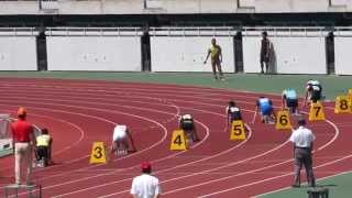 陸上　２０１４インターハイ　静岡県　男子２００M決勝 風-0.3 21.27