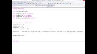7. Introduction to Programming with VBA - Complex Arithmetic Expressions