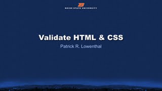 EDTECH 502: Validate HTML & CSS