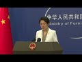 live china’s ministry of foreign affairs press briefing