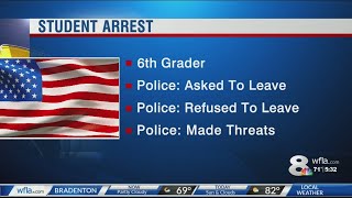 Lakeland 6th grader arrested after not standing for Pledge of Allegiance