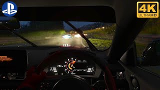 Gran Turismo 7: Nurburgring Night Rainy Racing | Toyota Supra 4k Gameplay