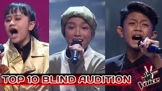 TOP 10 Best Blind Audition The Voice Kids Indonesia Season 4 2021 Part 1