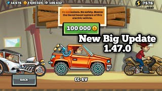 HILL CLIMB RACING 2 1.47.0 Update Preview- New Vehicle Electric Car CC-EV GamePlay