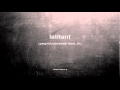 What does latitant mean