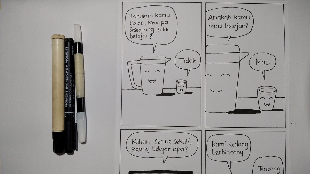 Cara Membuat Komik Pendidikan 2 Halaman - YouTube