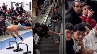 public and gym Reactions to Calisthenics |Tiktok  Compilation