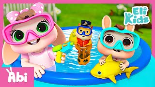 Outdoor Pool + Baby Shark Toy +More | Eli Kids Songs \u0026 Nursery Rhymes