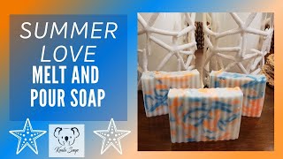 Melt and Pour Soap Making Summer Love MP base Tutorial for Beginners