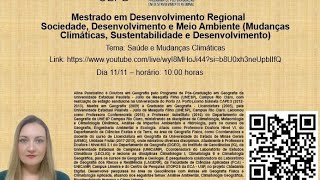 SAÚDE E MUDANÇAS CLIMÁTICAS