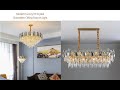 Round  Rectangle Crystal Pendant Chandelier Ceiling Fixtures Light For Living RoomDining RoomEntrywa