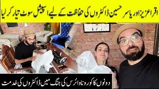 Iqra Aziz And Yasir Hussain Helps Doctor By Making Suits For Them | Desi Tv