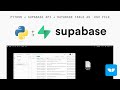 Get started with the Supabase API using Python (download database table as CSV)
