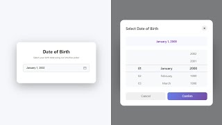 📅 Build a Custom Scrollable Date Picker with HTML, CSS & JavaScript - iOS Style Wheel Interface
