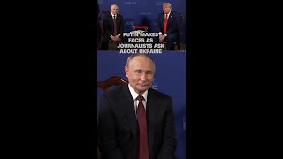 Putin makes faces as journalists ask about Ukraine