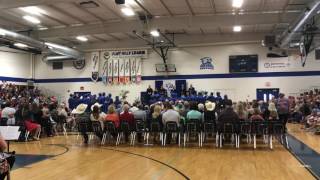 West Franklin graduation cap toss
