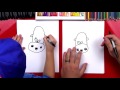 how to draw a cartoon pumpkin and ghost