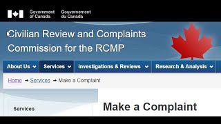 RCMP COMPLAINT: Cst. Conrad Erbes 278150 (Submitted Jan.23/2023 To CRCC)