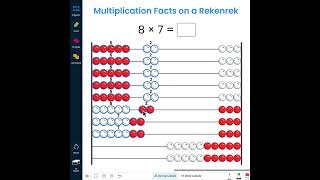 Model Multiplication facts on a Rekenrek