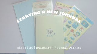 ☁️ Starting a new journal ( midori a6 | stickers | journal with me )