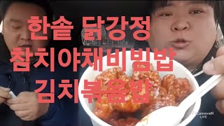 복부인 한솥도시락 (닭강정 참치야채비빔밥 김치볶음밥)먹방 mukbang