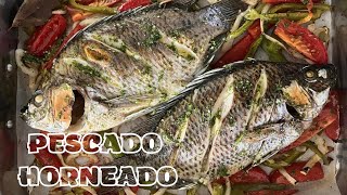 Como hacer PESCADO HORNEADO 🤔  en cuanto tiempo se hornea un 🐠  pescado?