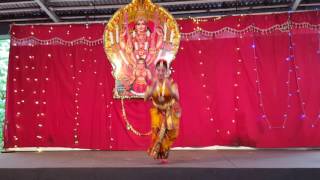 Sravani Tenneti performing Brahmanjali Kuchipudi dance at Bhagavathi Amman Temple Tiruvananthapuram