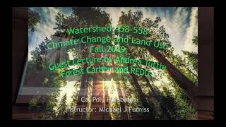 Forest Carbon and REDD+. Cal Poly Humboldt - Watershed 458 558, Fall  2019