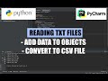 Reading and writing .txt and .csv files in Python 3