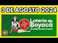 Resultados LOTERIA DE BOYACA Hoy 3 de agosto de 2024