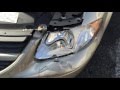 Replacing the Headlamp Assembly and Bulbs on a 4th Gen Chrysler or Dodge Minivan.