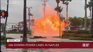 Ian downs power lines in Naples