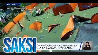 Mga nasunugan noong isang buwan sa Bacoor, binaha sa evacuation center | Saksi