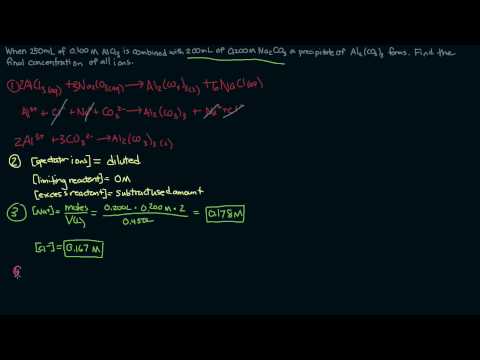 Ion Concentrations in Precipitation Reactions Ion Concentrations in Precipitation Reactions
