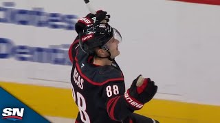 Martin Necas Bangs Home Loose Puck To Give Hurricanes Lead In Final Minute vs. Flyers