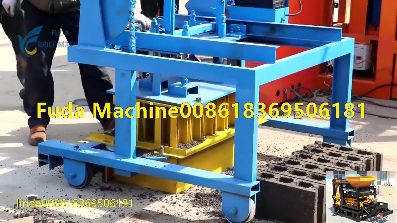 QM4-45 Block Making Machine Movable Diesel Engine Making Machine - YouTube