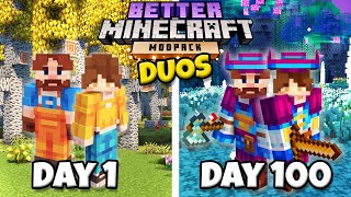 I Survived 100 Days in Duo Better Minecraft